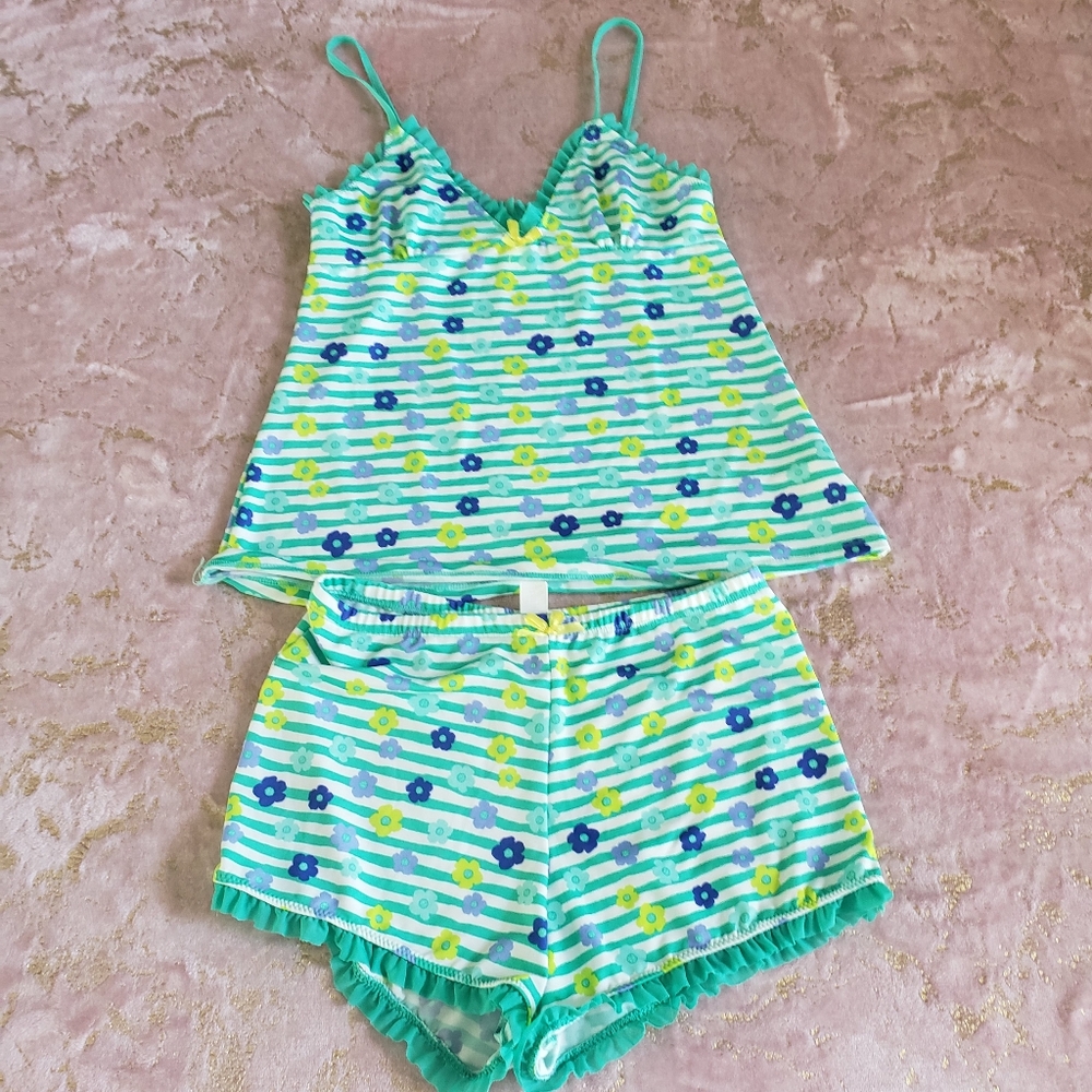 MIDNIGHT | Women's Floral Stripe PJ Set